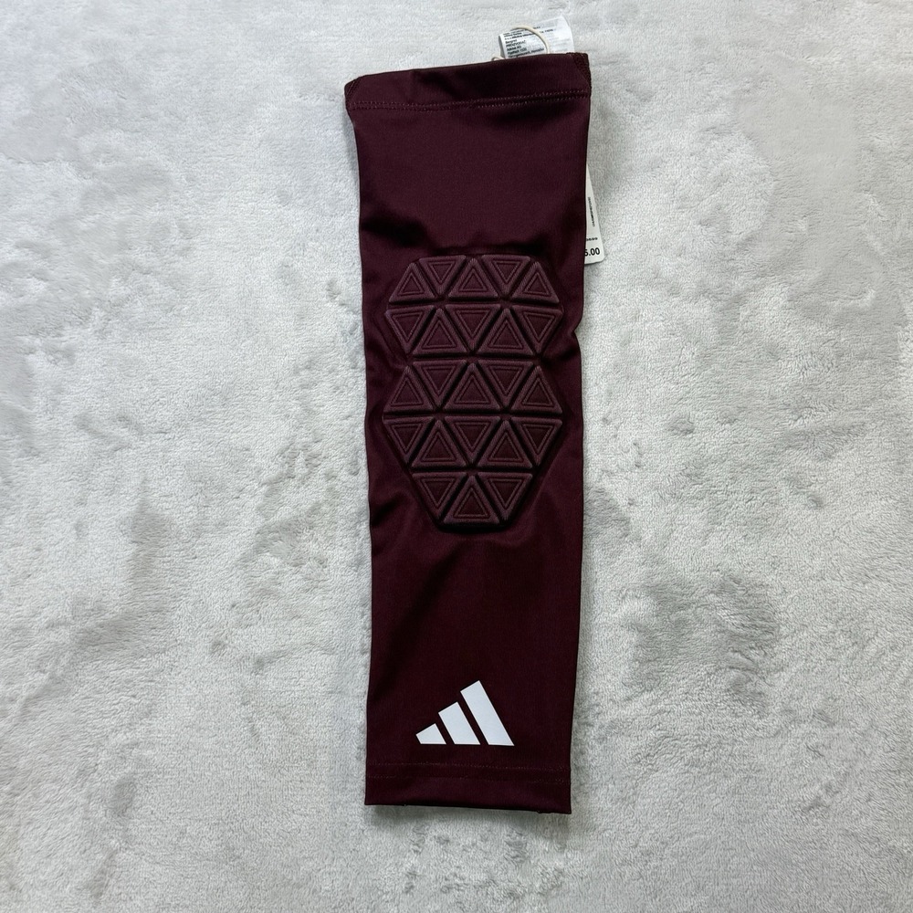 Adidas Padded Elbow Compression Arm Sleeve Team Maroon Size Small NWT